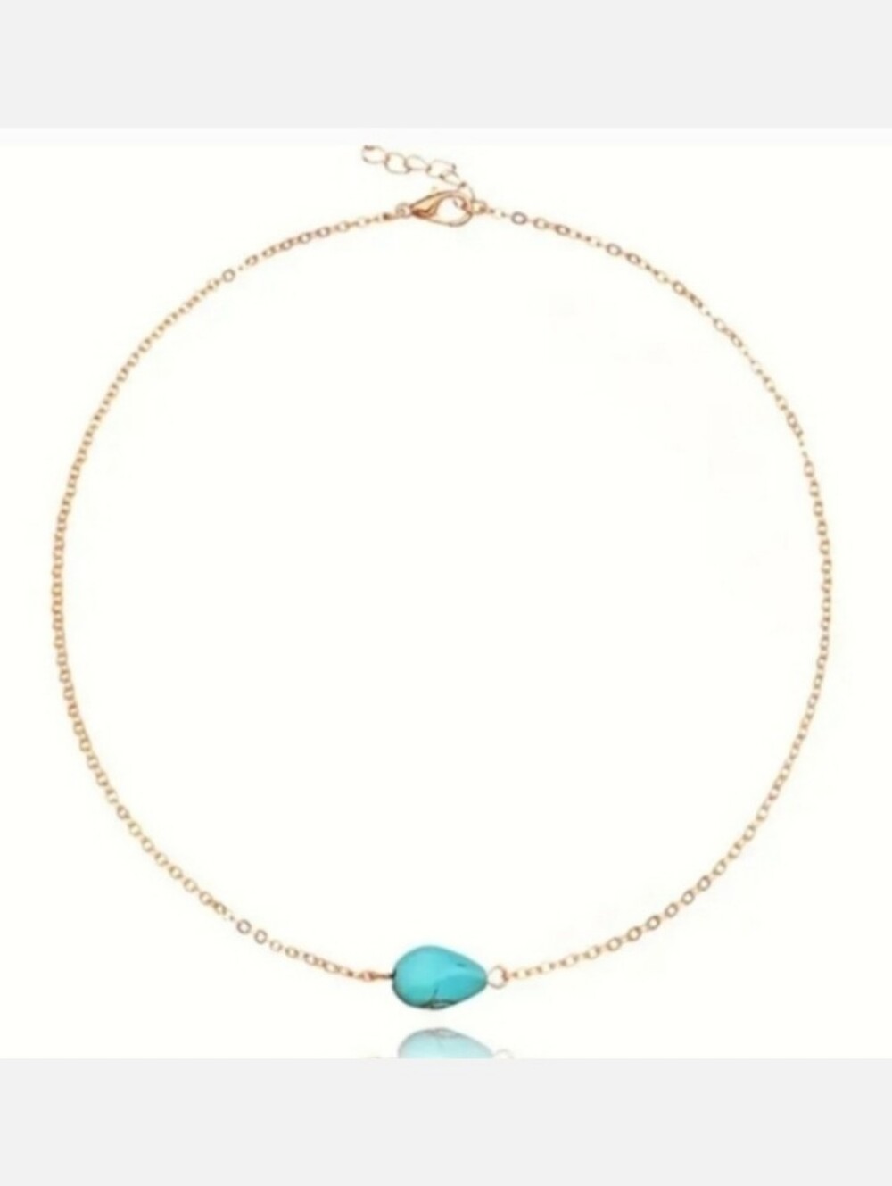 Anthropologie Turquoise Gemstone Choker Necklace